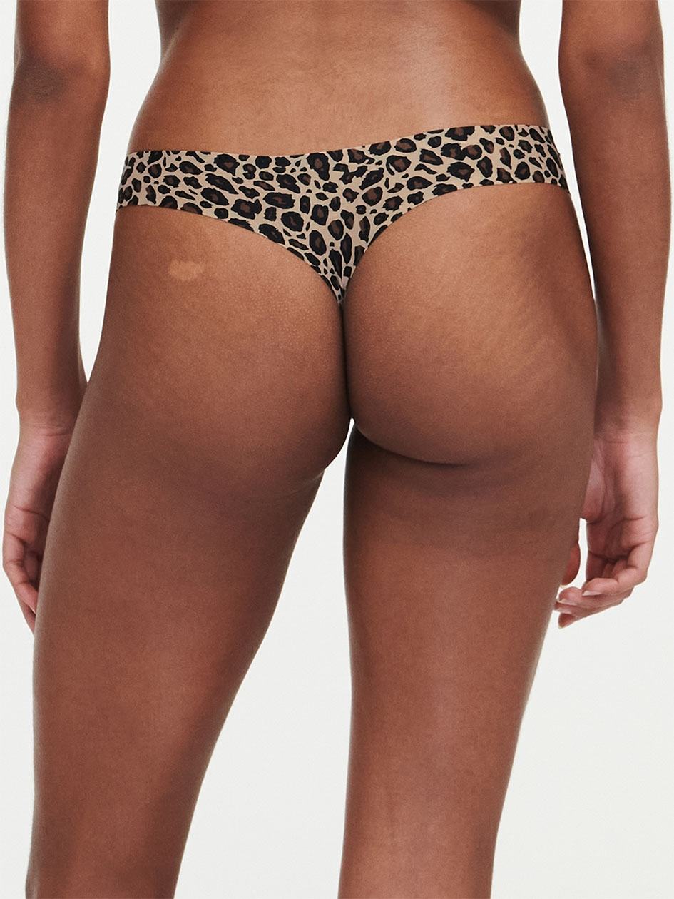 Leopard Beige Women Chantelle SoftStretch Thong Panty | IYF2679DU