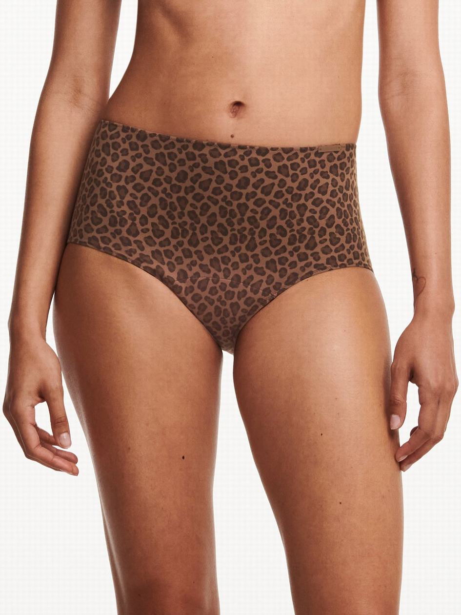 Leopard Women Chantelle Essential Leakproof High Waist Briefs | XFI6533QJ