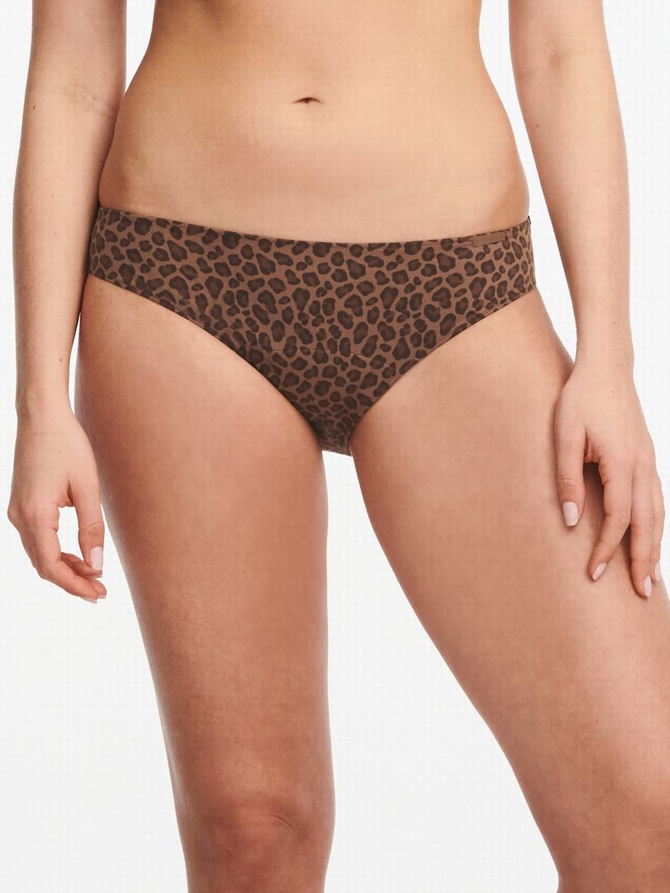 Leopard Women Chantelle Essential Leakproof Bikini Bottoms | VXZ2955ZH