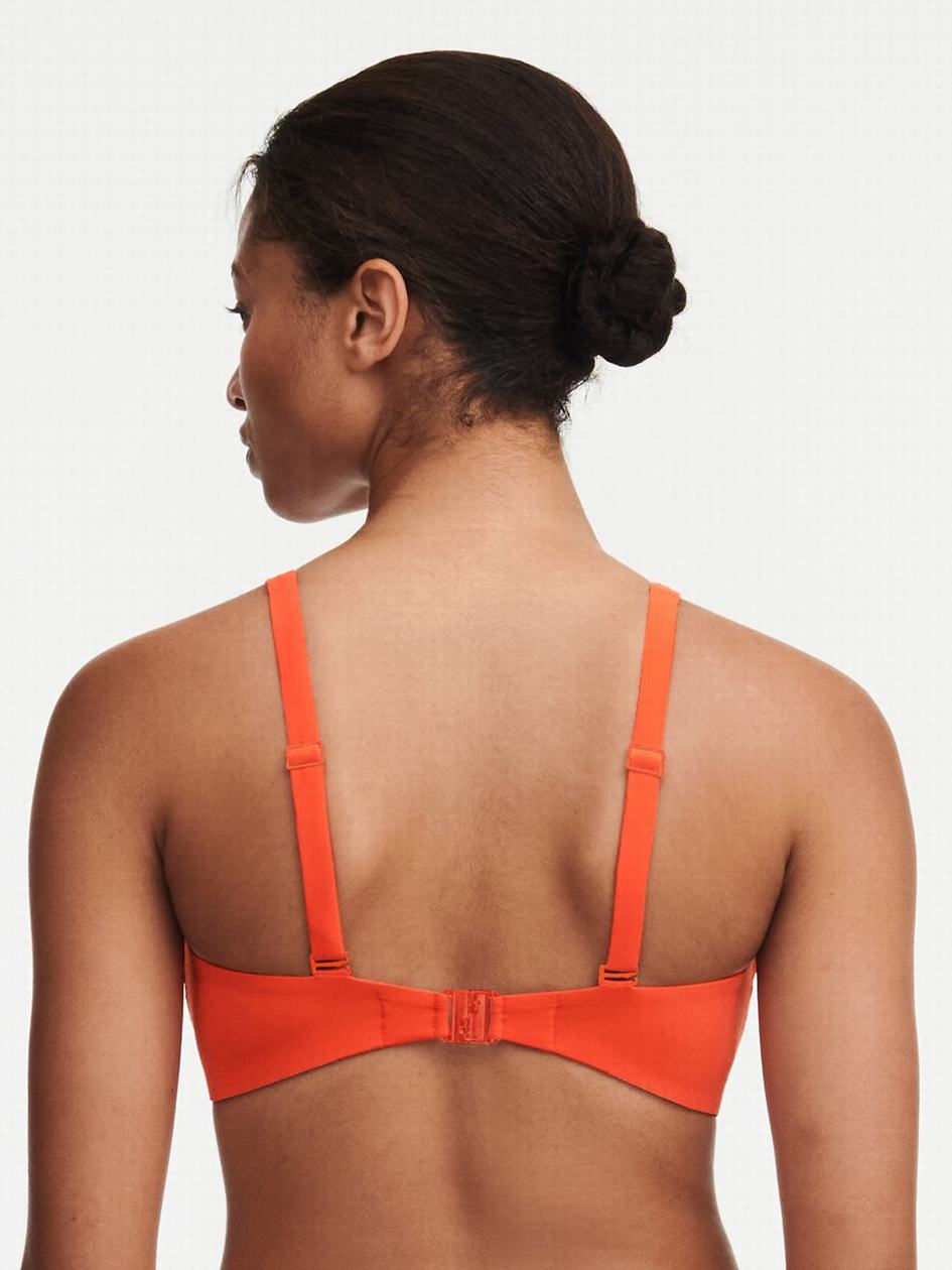 Light Orange Women Chantelle Glow Plunge Swim Bikini Tops | TNW337ZF