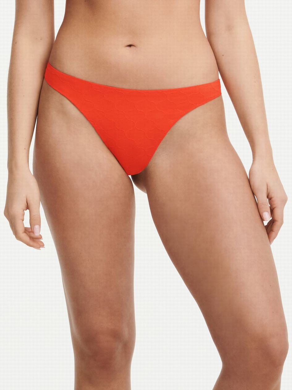 Light Orange Women Chantelle Glow Swim Bikini Bottoms | LQX2959DV