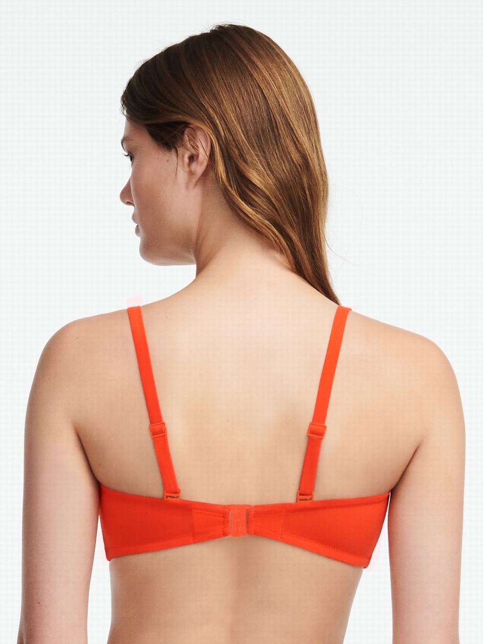 Light Orange Women Chantelle Glow Wireless Bandeau Swim Bikini Tops | QJH8441VG