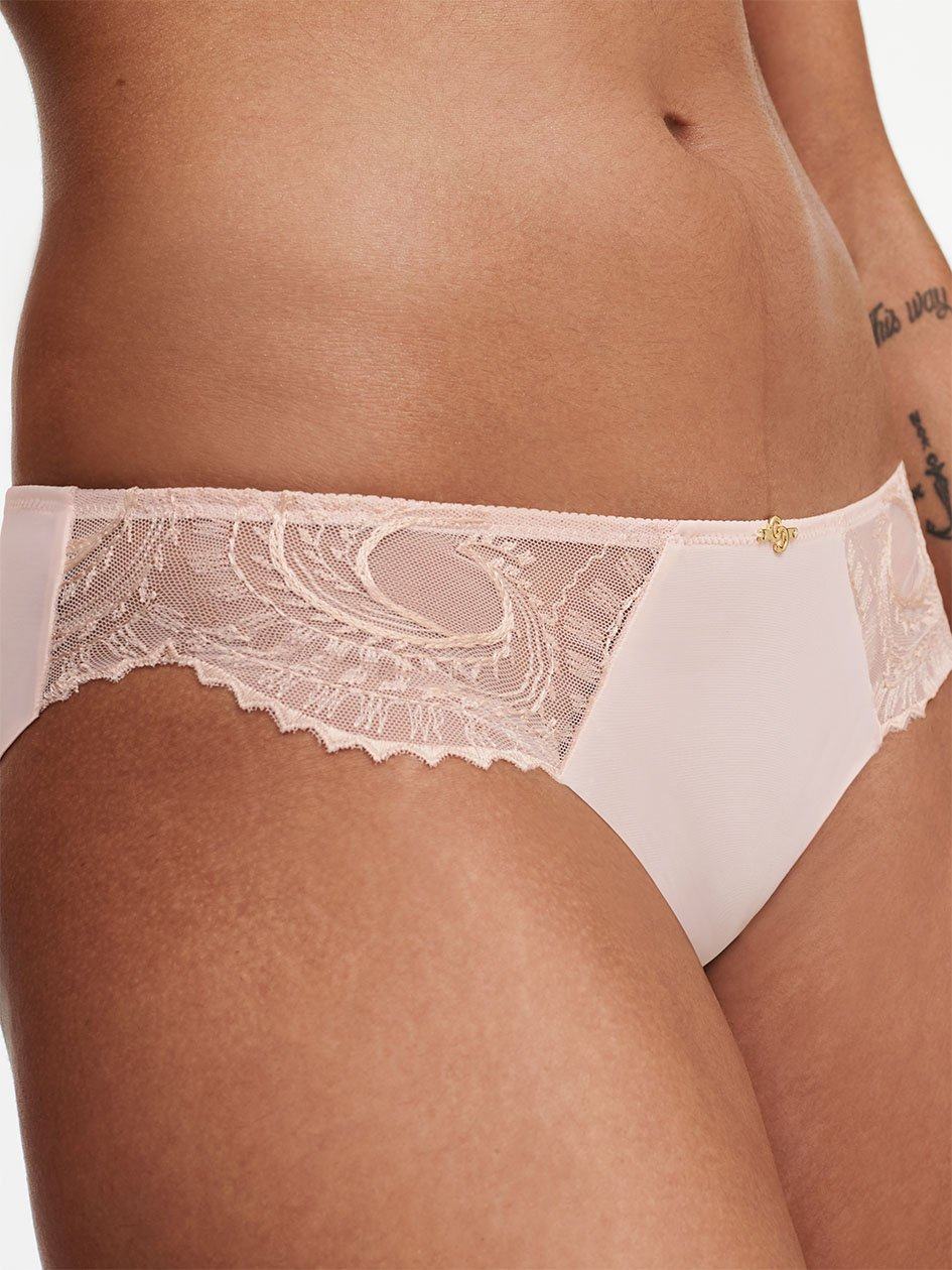 Pink Women Chantelle Mystic Dream Lace Bikini Bottoms | JAM9438MV