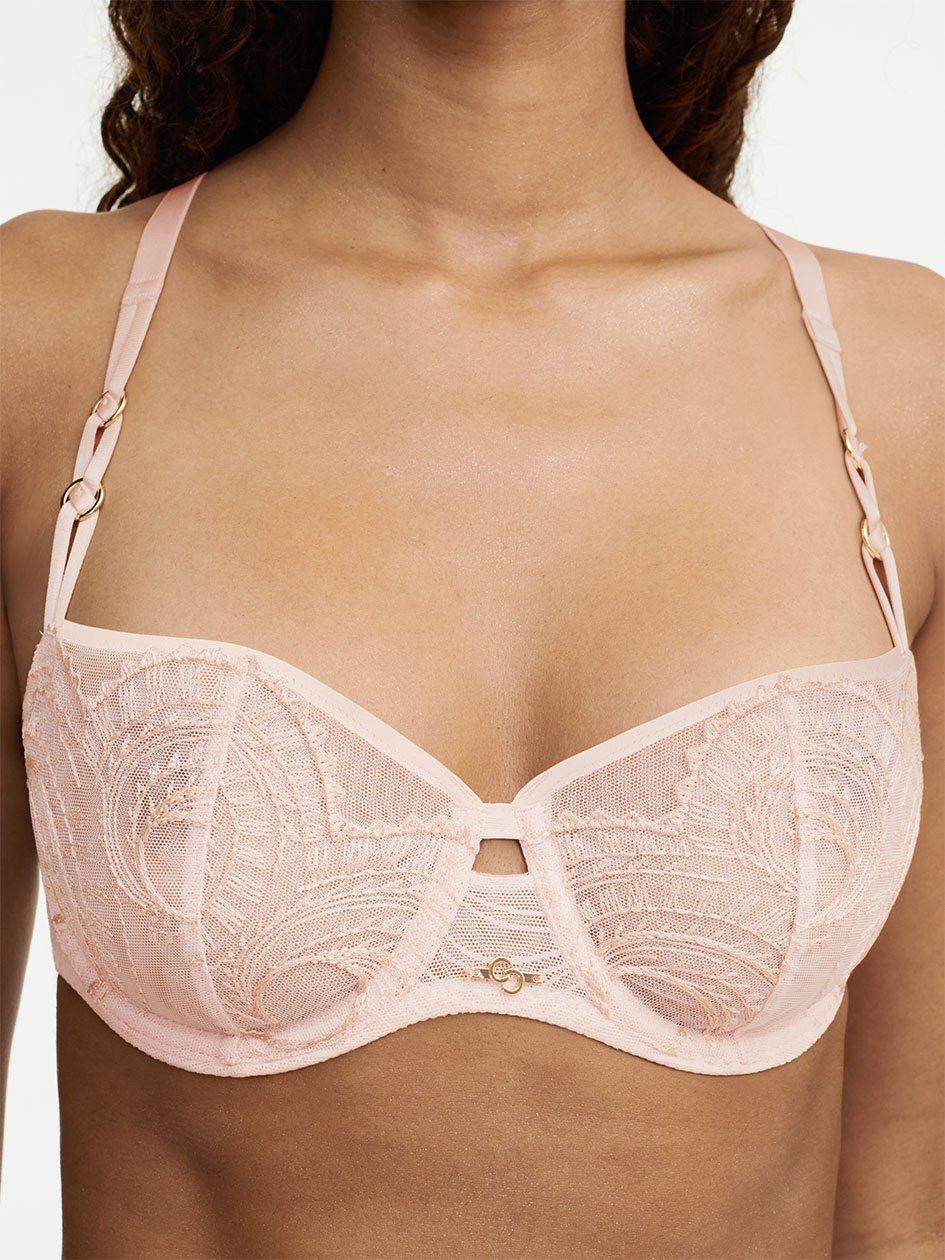 Pink Women Chantelle Mystic Dream Lace Demi Unlined Bra | LGR7733HI