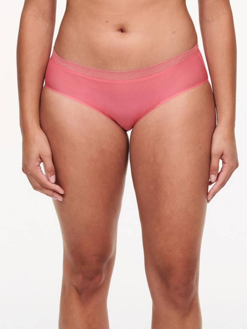 Pink Women Chantelle SoftStretch with Lace Hipster Panty | LWC5258FL