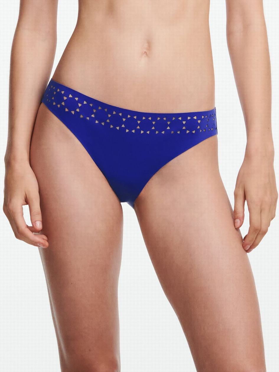 Purple Blue Women Chantelle Pure Solar Swim Bikini Bottoms | PHP8638VM