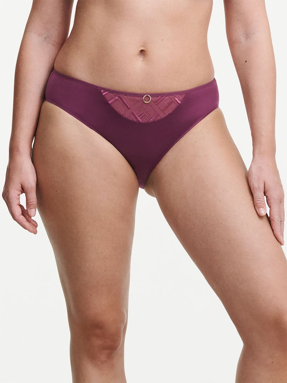 Purple Women Chantelle Graphic Support Bikini Bottoms | PKO9378TG