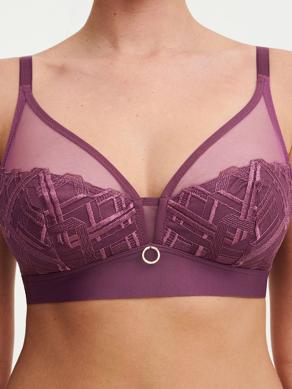 Purple Women Chantelle Graphic Support Lace Wireless Bras | HGX1585NF