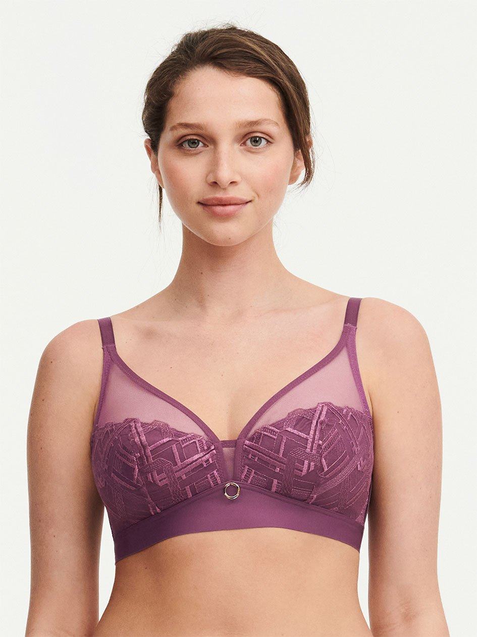 Purple Women Chantelle Graphic Support Lace Wireless Bras | HGX1585NF