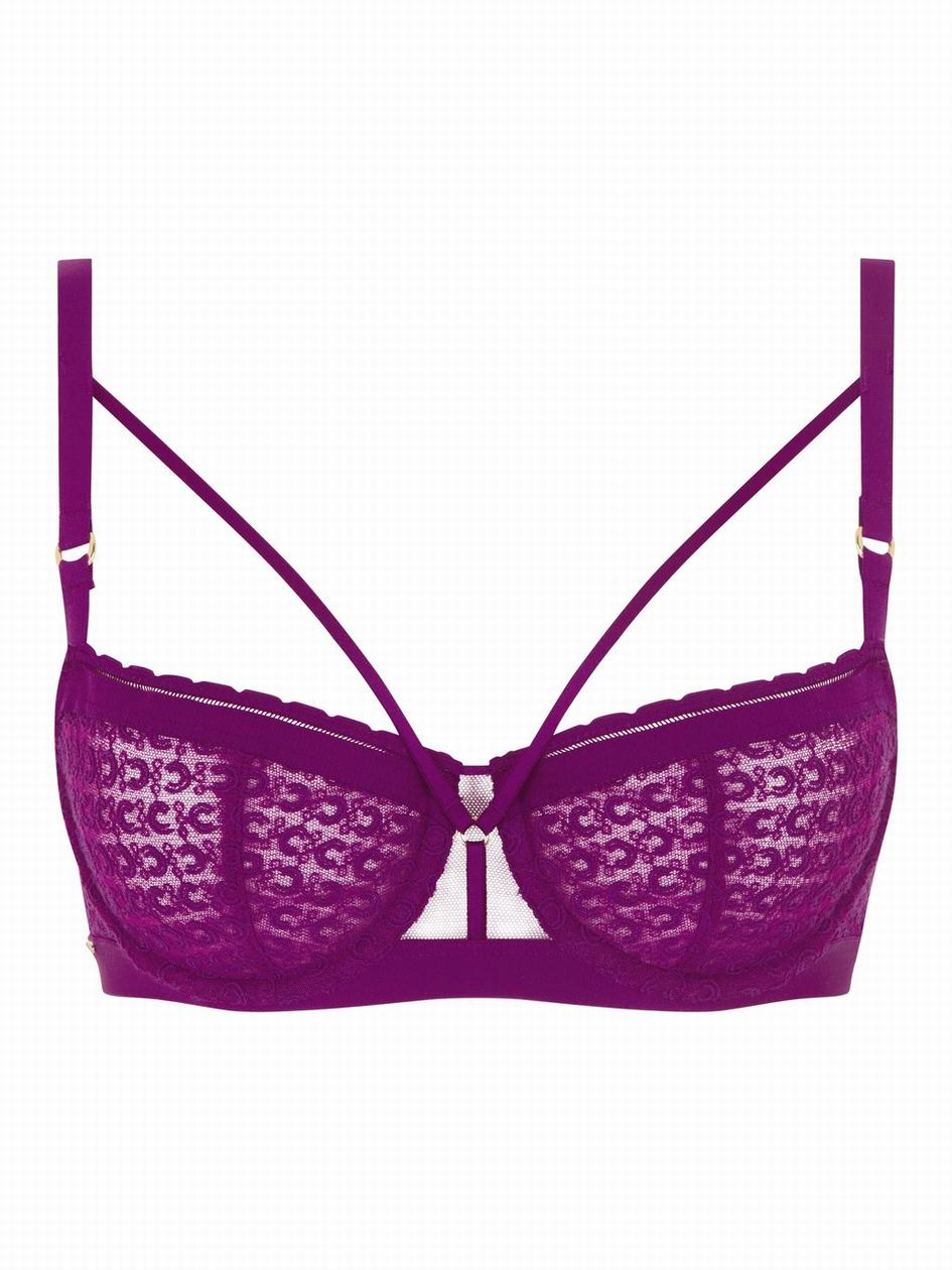 Purple Women Chantelle Monogram Demi Unlined Bra | UQX5291GY