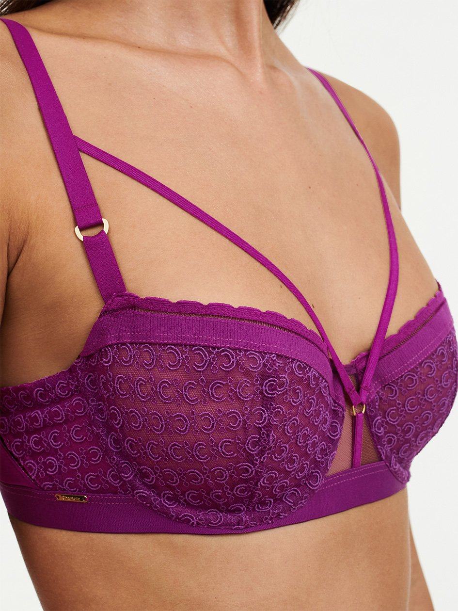 Purple Women Chantelle Monogram Demi Unlined Bra | UQX5291GY