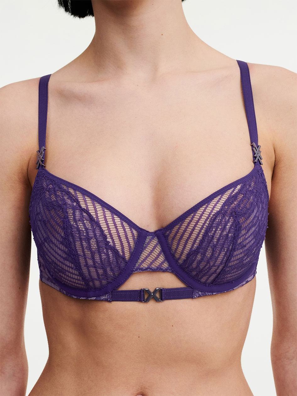 Purple Women Chantelle tXture Demi Bras | HOQ587SU