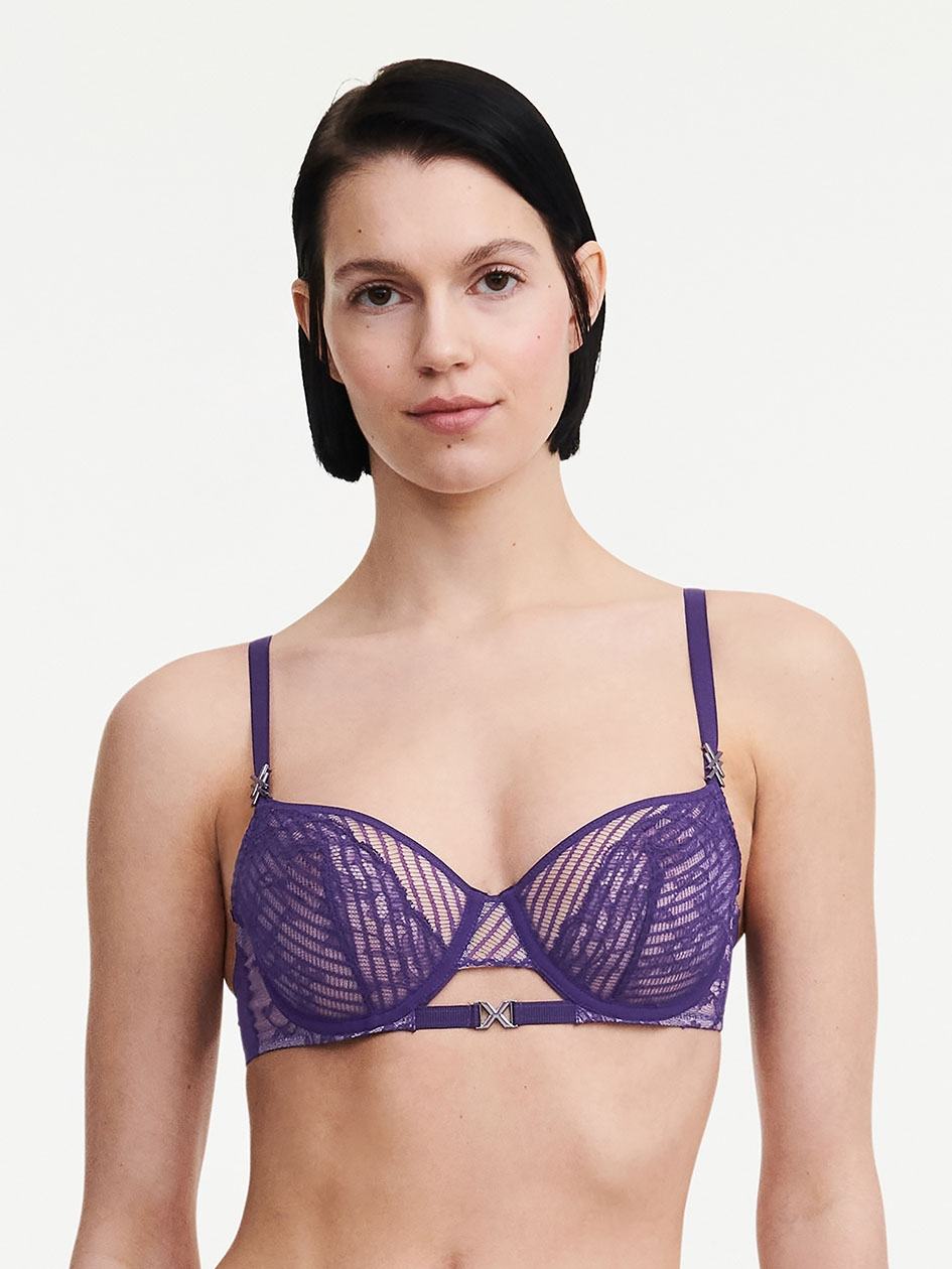 Purple Women Chantelle tXture Demi Bras | HOQ587SU