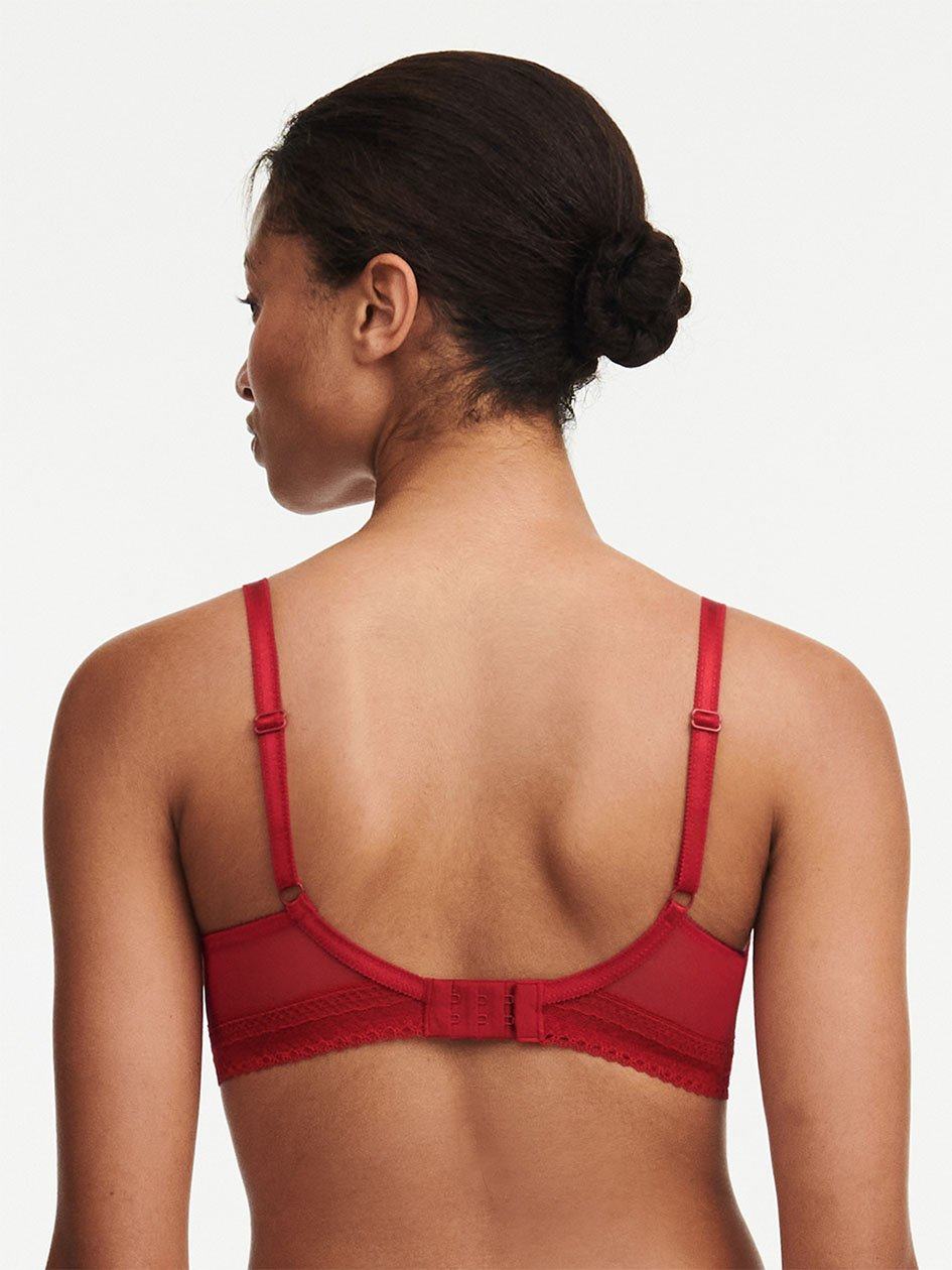 Red Women Chantelle Festivite Lace Plunge Bras | FPM5277AK