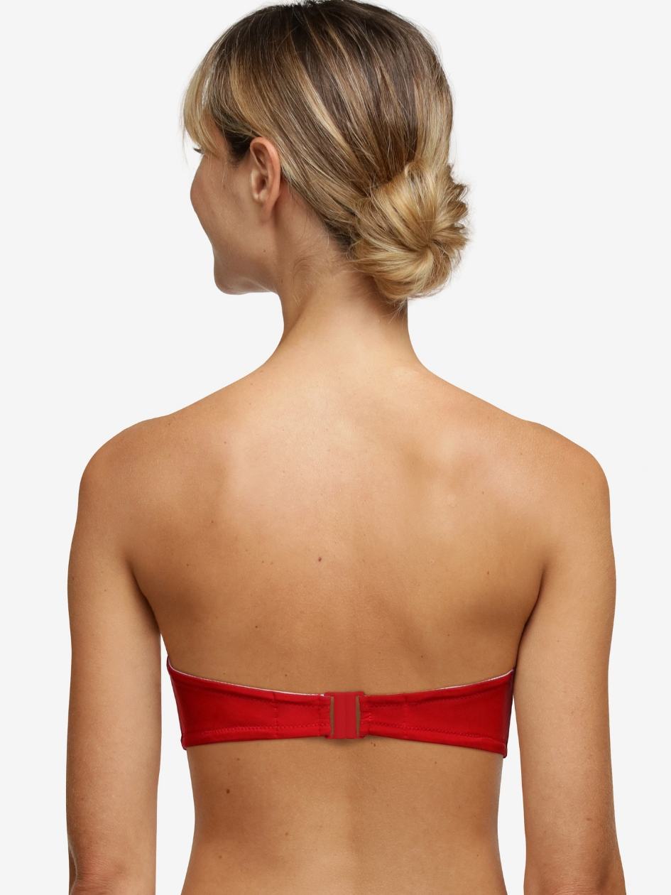 Red Women Chantelle Inspire Bandeau Swim Bikini Tops | JXW6185NR