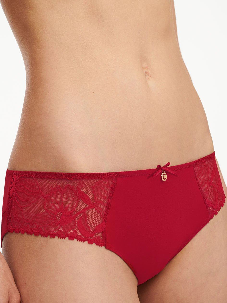 Red Women Chantelle Orchids Briefs | YWN6345RU