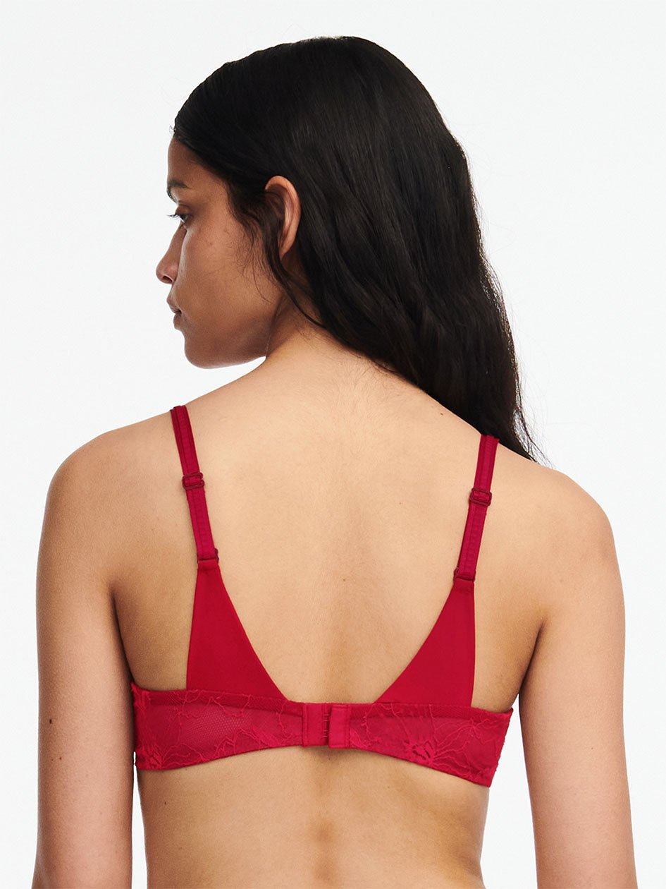 Red Women Chantelle Orchids Demi Bras | RXQ3981QK