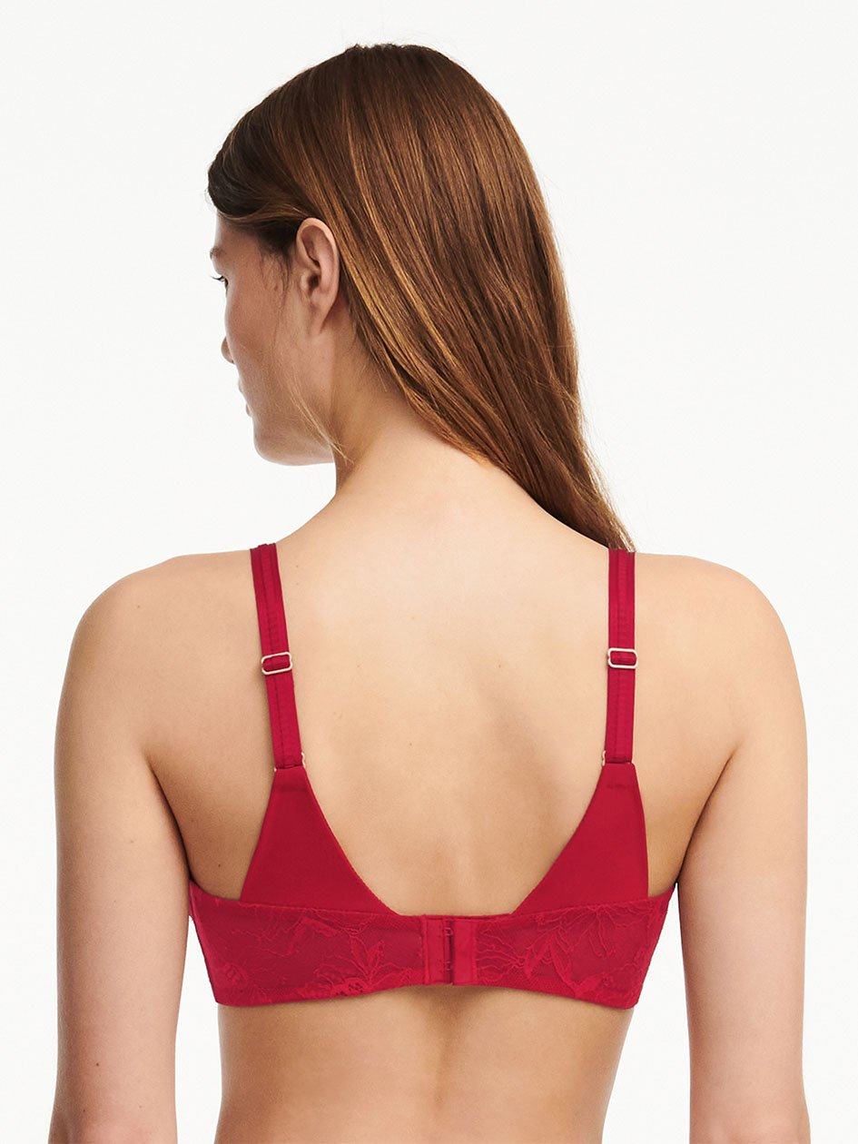 Red Women Chantelle Orchids Wireless Triangle Bras | LDB7056VZ