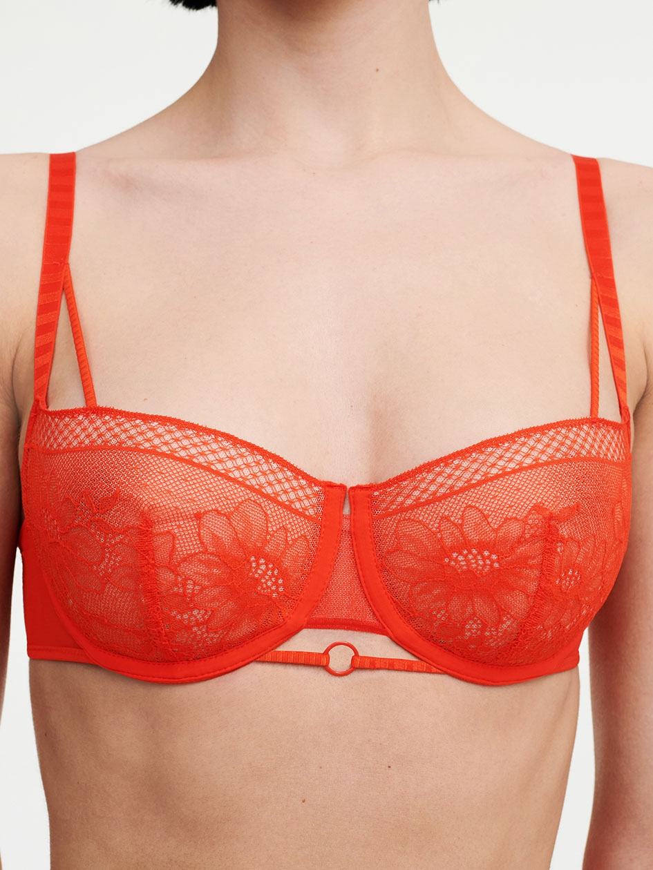 Red Women Chantelle Rebecca Demi Bras | LNQ7539KL