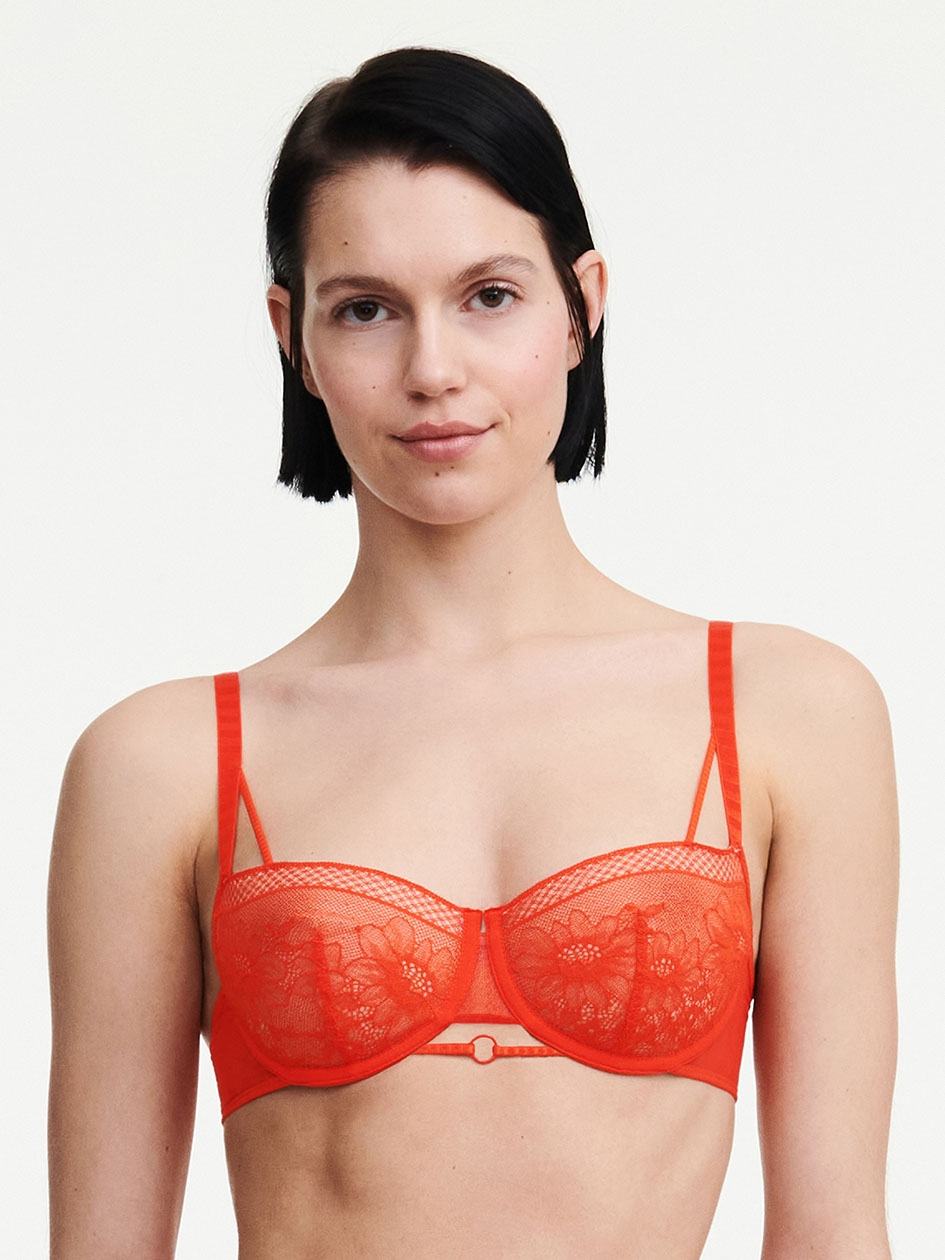 Red Women Chantelle Rebecca Demi Bras | LNQ7539KL