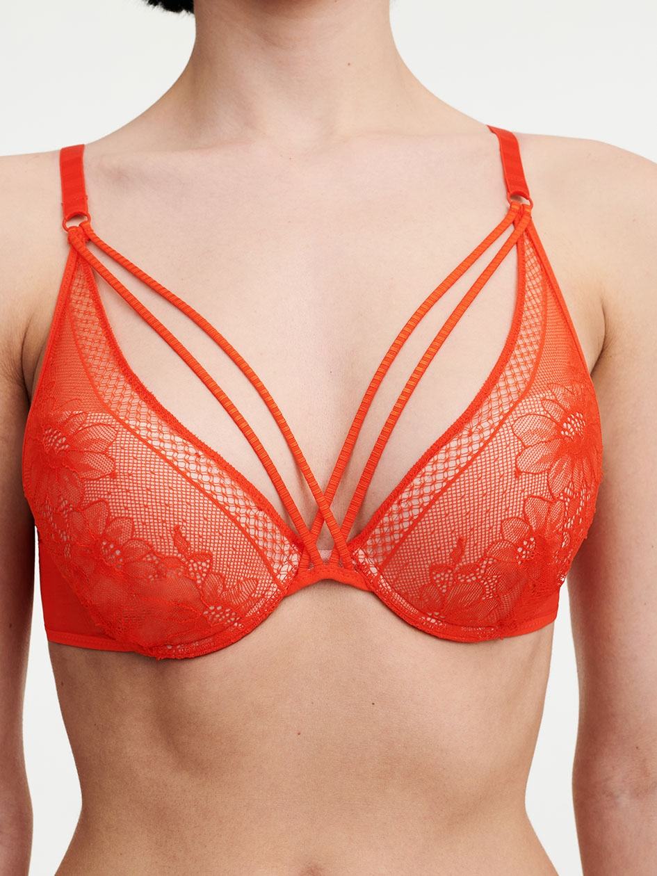 Red Women Chantelle Rebecca Push-up Bra | MMW3770YM