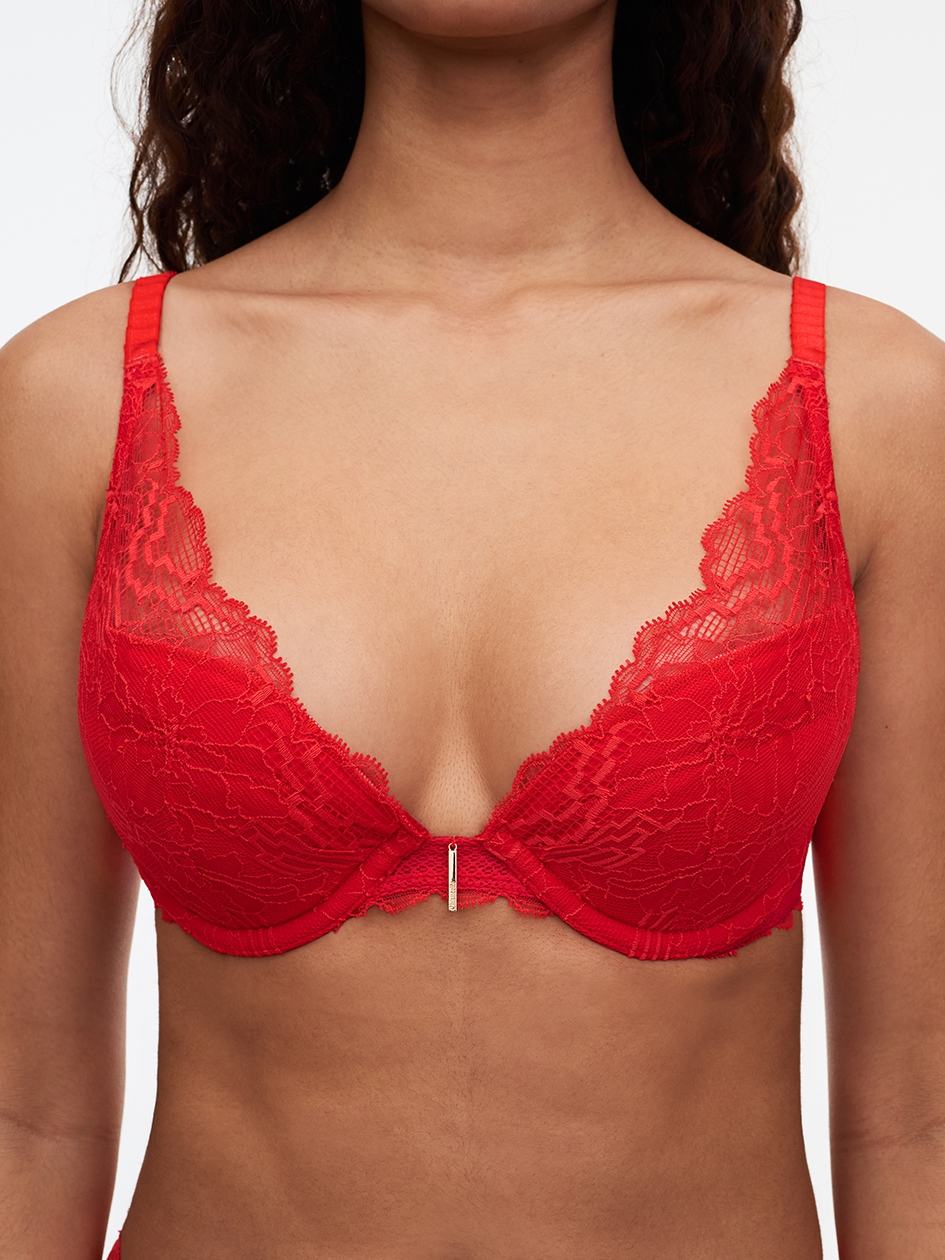 Red Women Chantelle Waltz Push Up Bra | MGX360IG