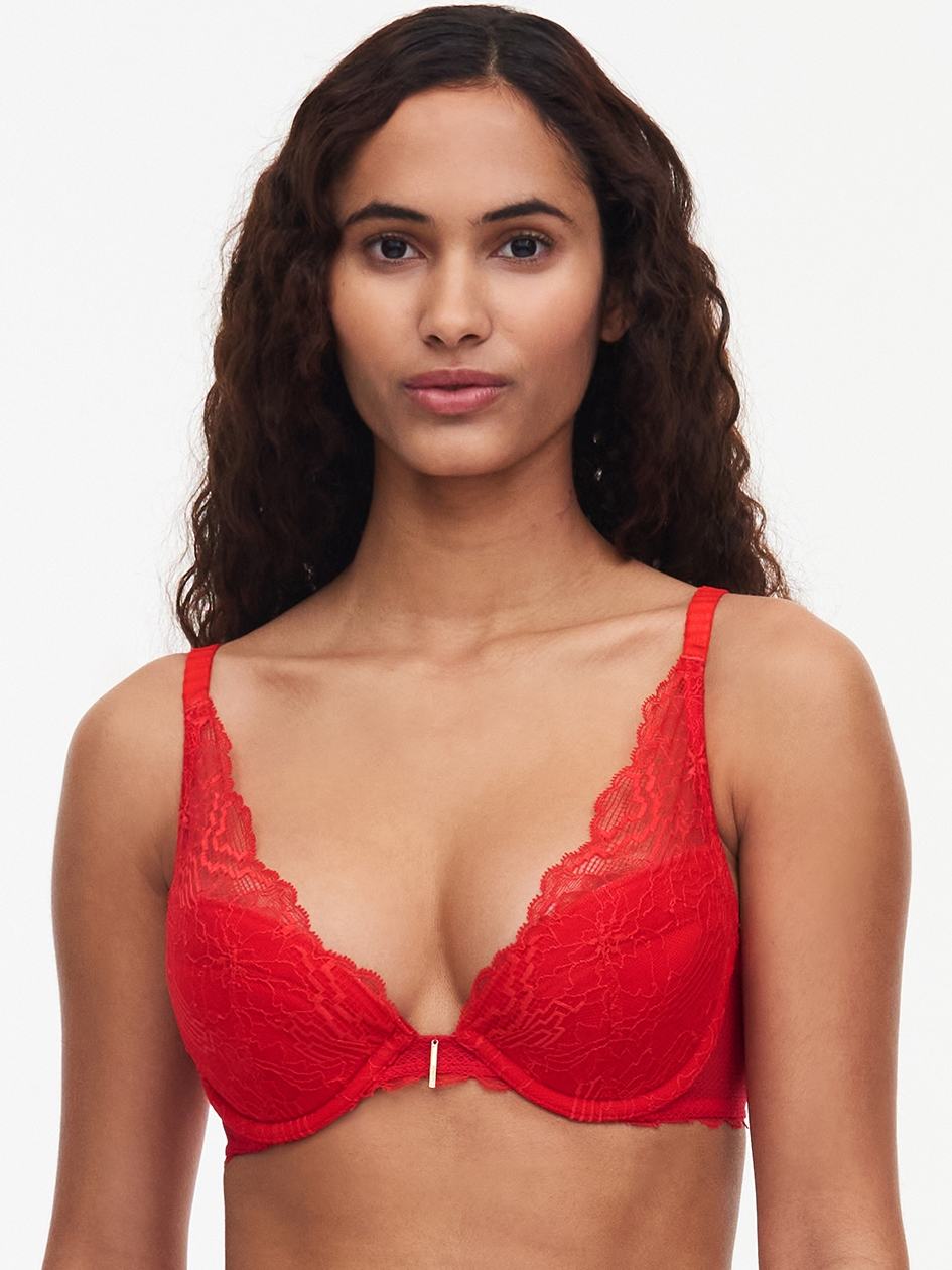 Red Women Chantelle Waltz Push Up Bra | MGX360IG