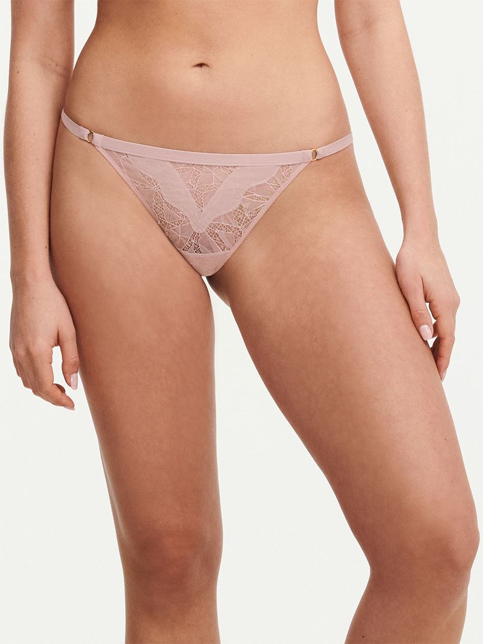 Rose Pink Women Chantelle Spark Thong Panty | IBC9925JA