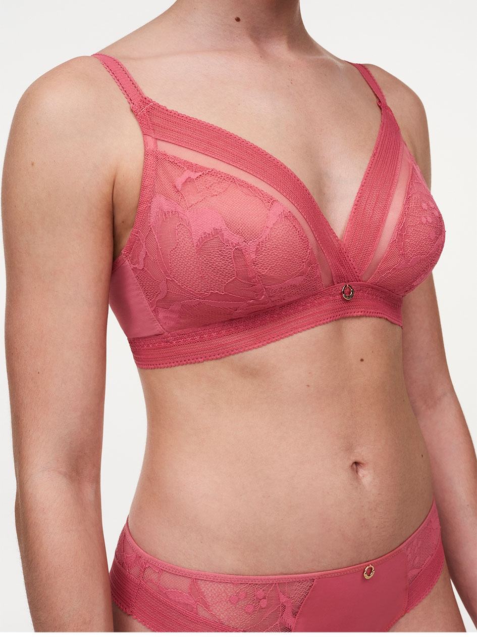 Rose Pink Women Chantelle True Lace Wireless Bras | PFP21100BP