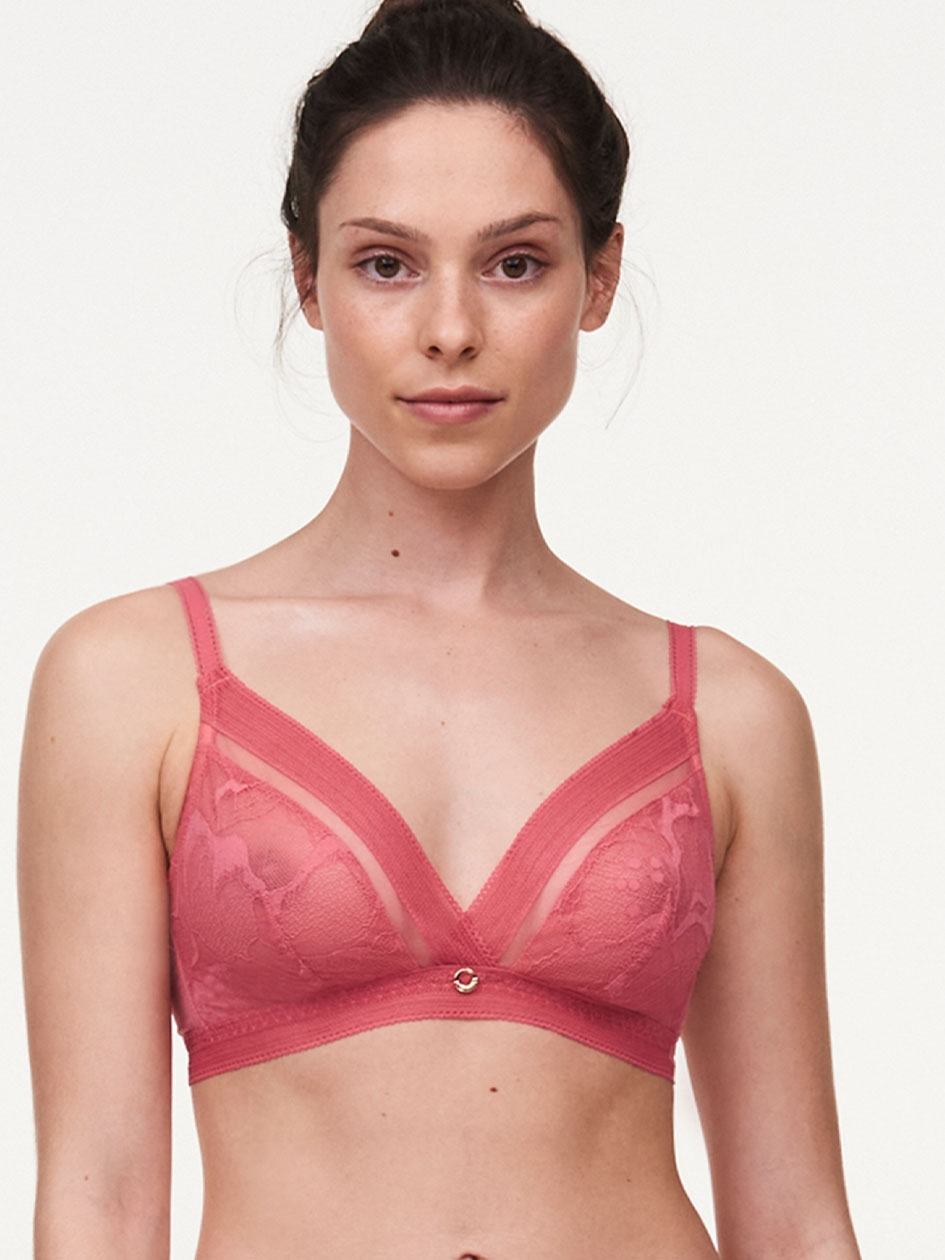 Rose Pink Women Chantelle True Lace Wireless Bras | PFP21100BP