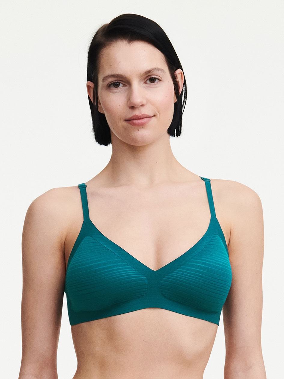 Turquoise Women Chantelle SoftStretch Stripes Bralettes | OJK9869GW