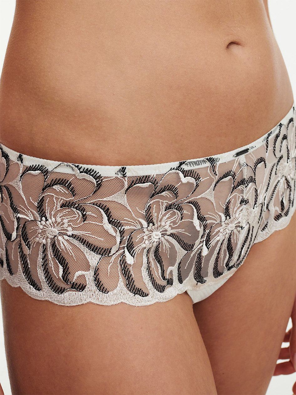 White Chocolate Women Chantelle Fleurs Hipster Panty | TCY6028FD