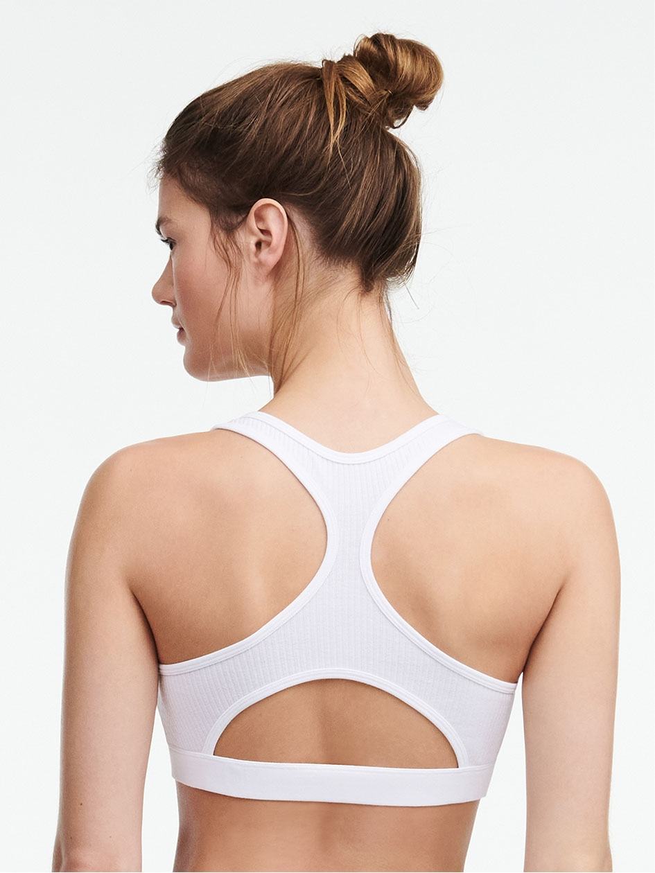 White Women Chantelle Cotton Comfort Bralettes | GVT9236UQ