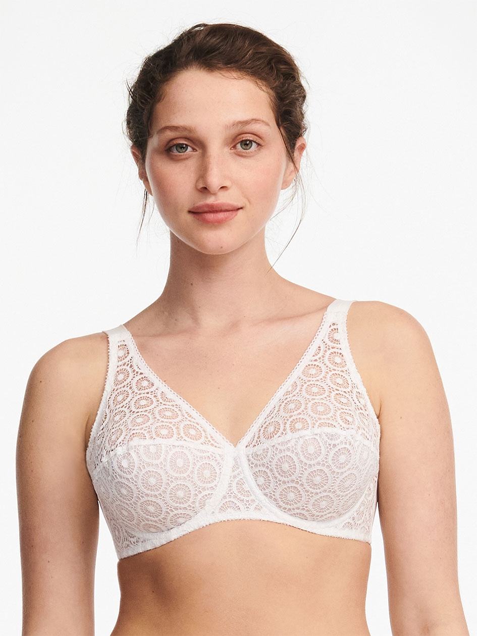 White Women Chantelle Fete Full Coverage Unlined Bra | HJT1646CM