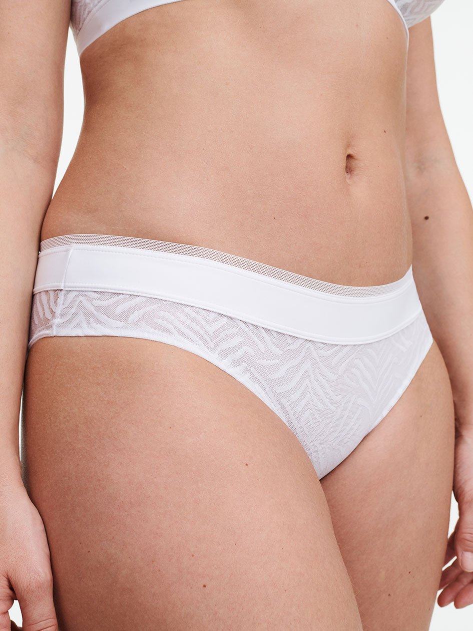 White Women Chantelle Graphic Allure Lace Bikini Bottoms | UQN4111RF