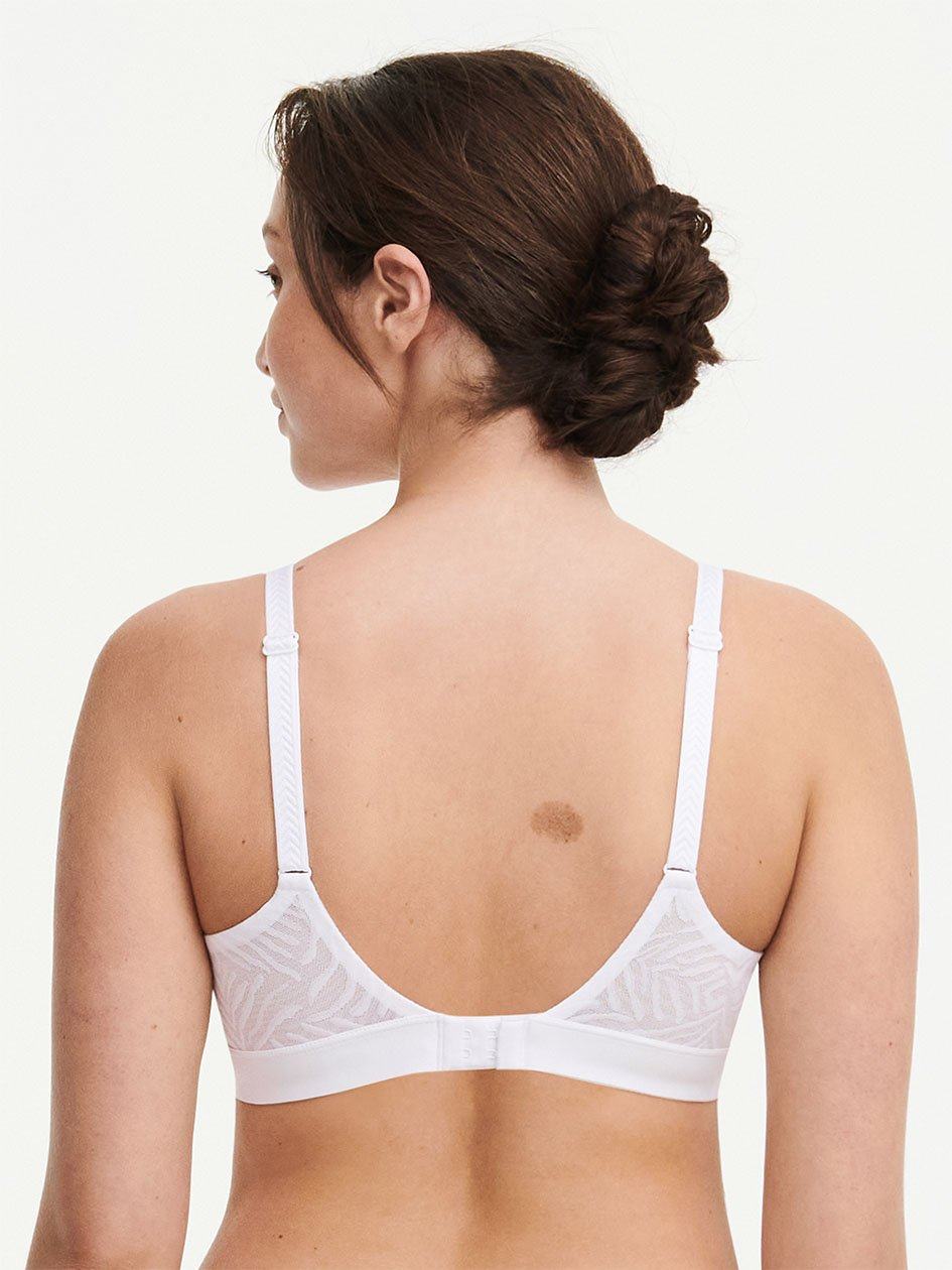 White Women Chantelle Graphic Allure Lace Plunge Unlined Bra | CLK6316VQ