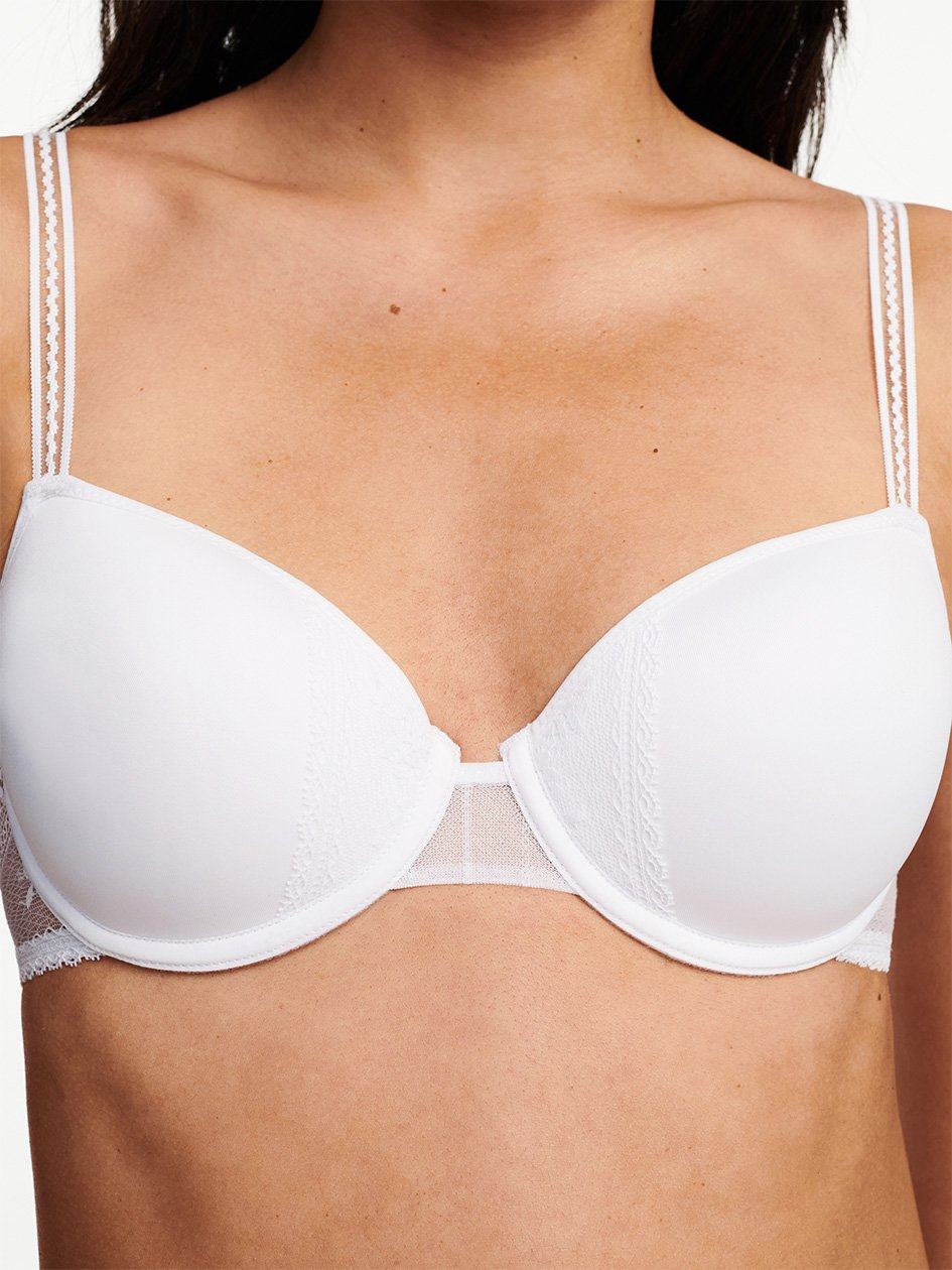 White Women Chantelle Maddie Memory Foam Bras | FII8523JS