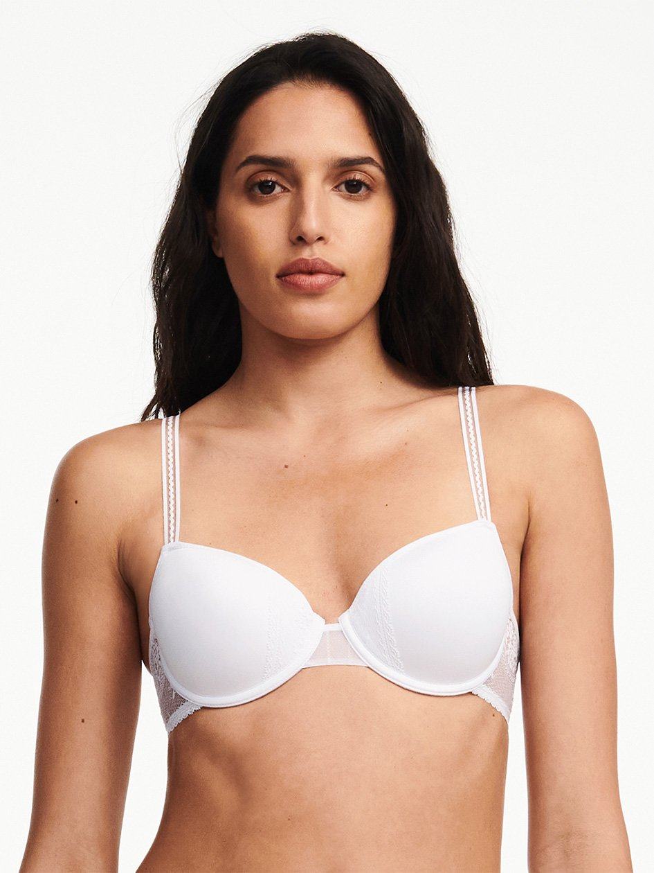 White Women Chantelle Maddie Memory Foam Bras | FII8523JS