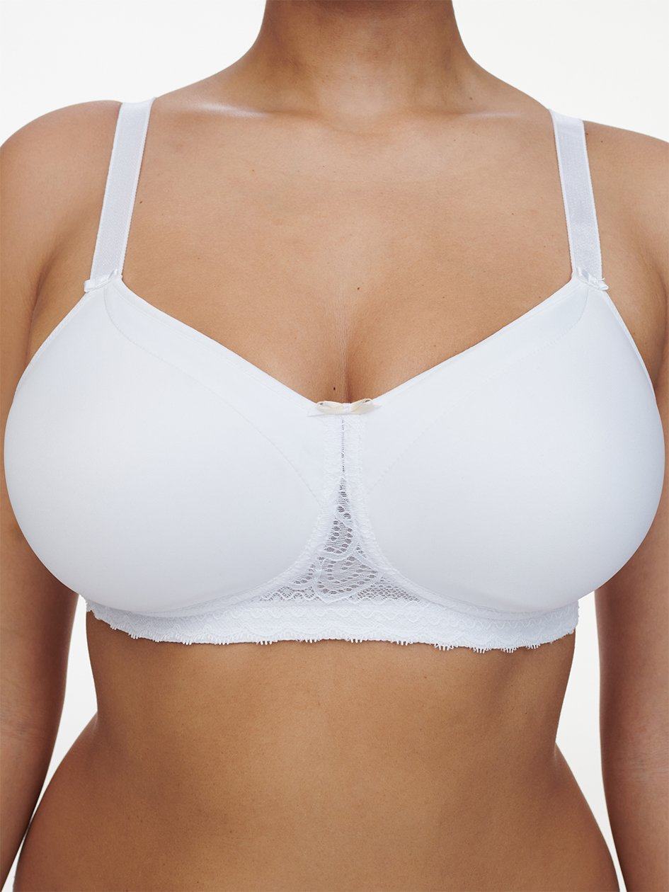 White Women Chantelle Merci Custom Fit Wireless with Pocket Bras | NRA7286UN