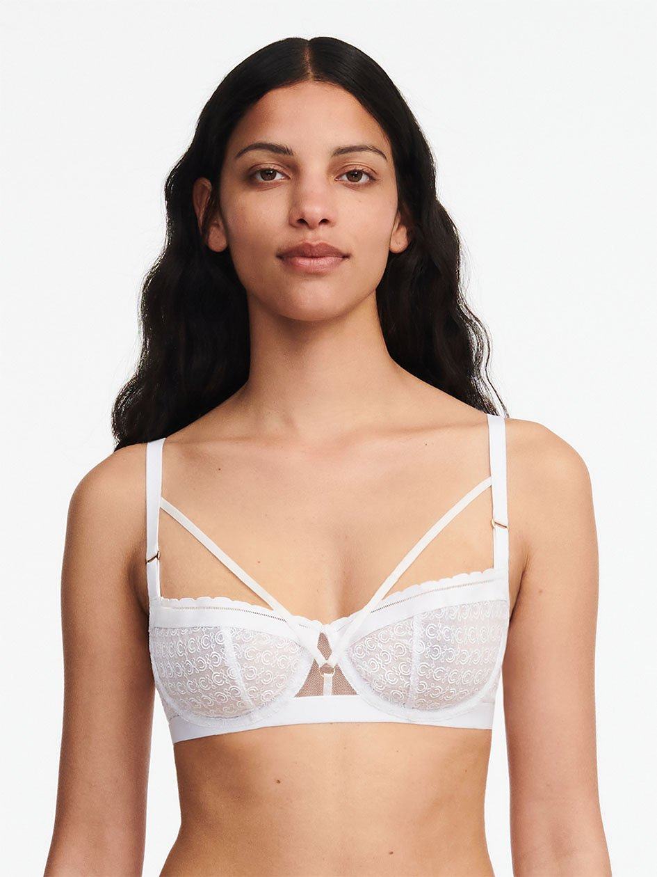 White Women Chantelle Monogram Demi Unlined Bra | EMJ8430HN