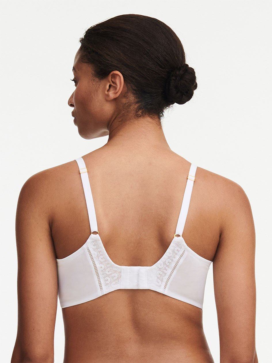 White Women Chantelle Monogram Plunge Unlined Bra | OAW2953IQ