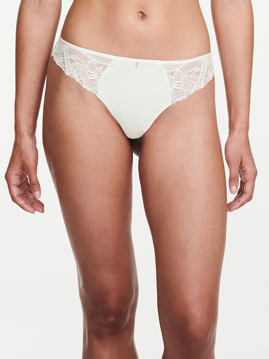 White Women Chantelle Orangerie Dream Thong Panty | ZLK5876CQ