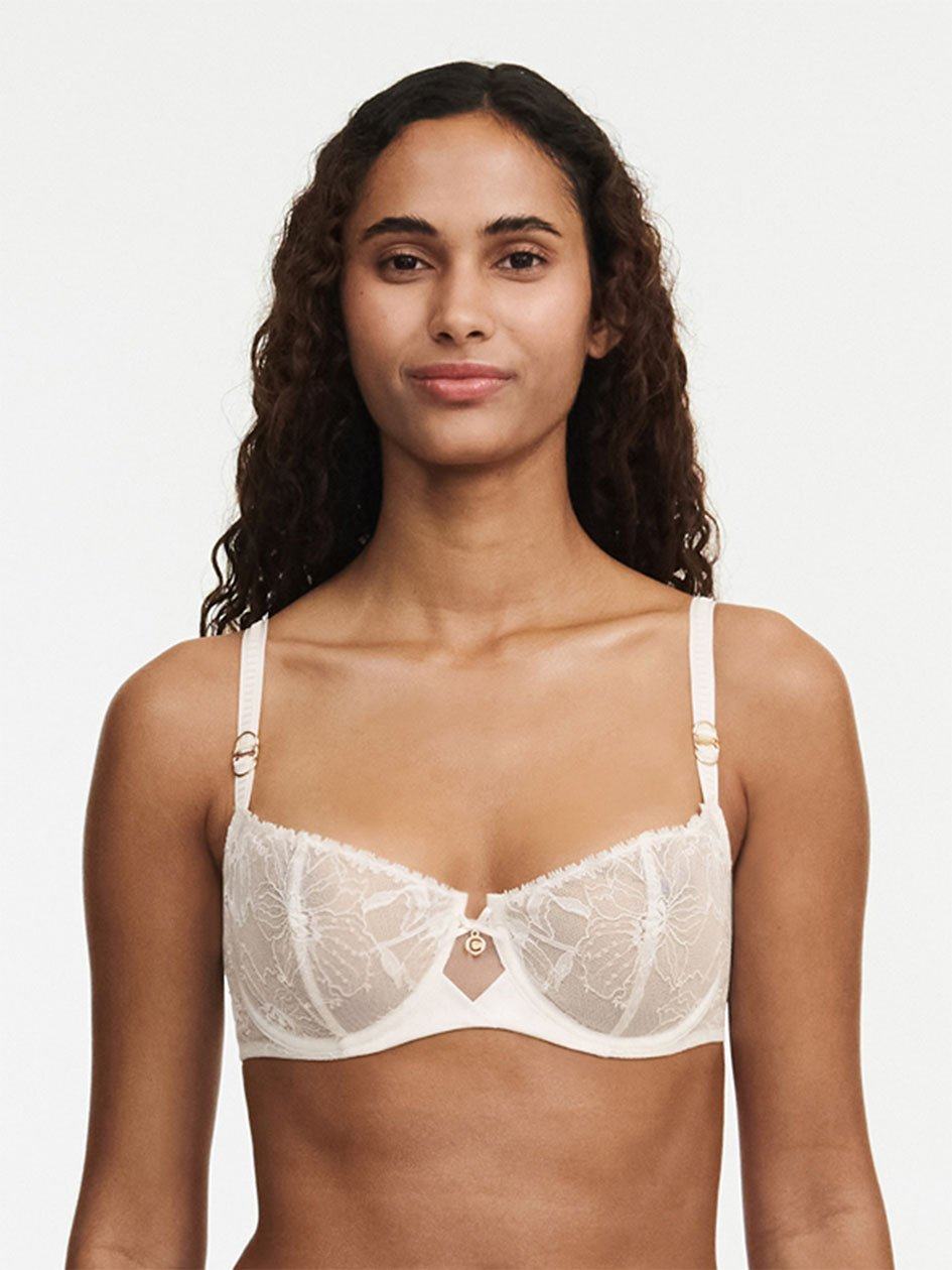 White Women Chantelle Orchids Demi Bras | LPF7827EV