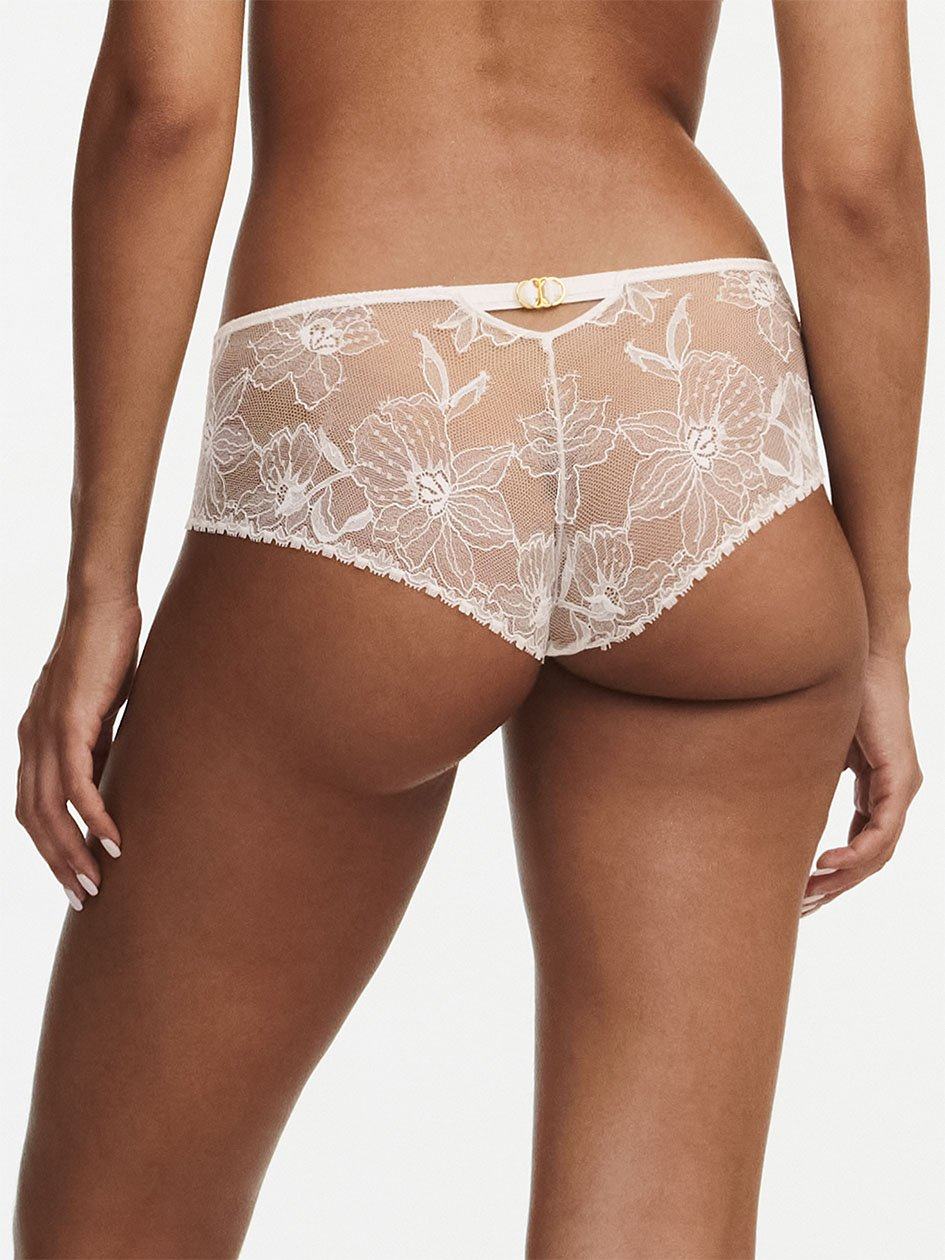 White Women Chantelle Orchids Hipster Panty | KMF8799WG