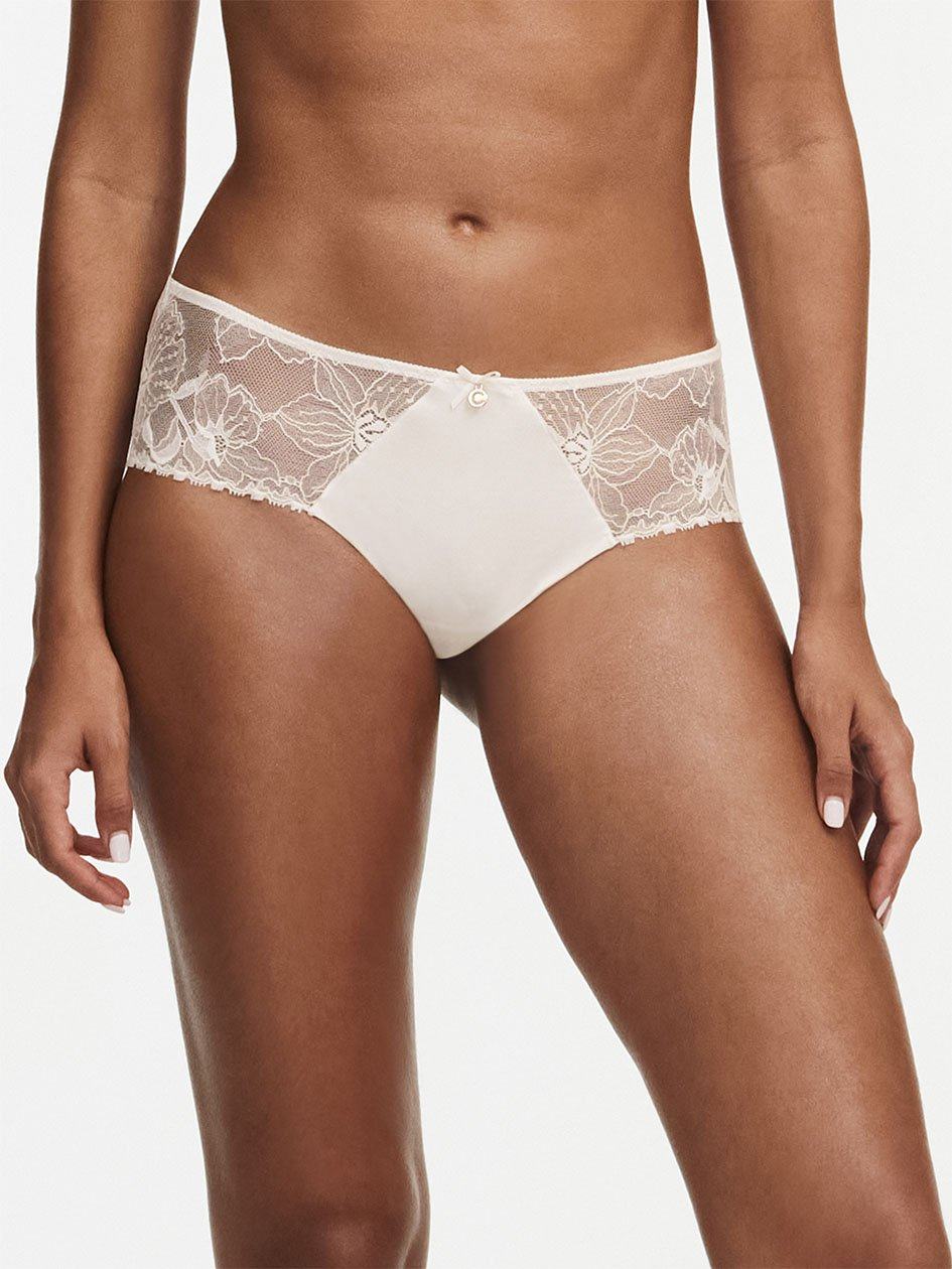 White Women Chantelle Orchids Hipster Panty | KMF8799WG