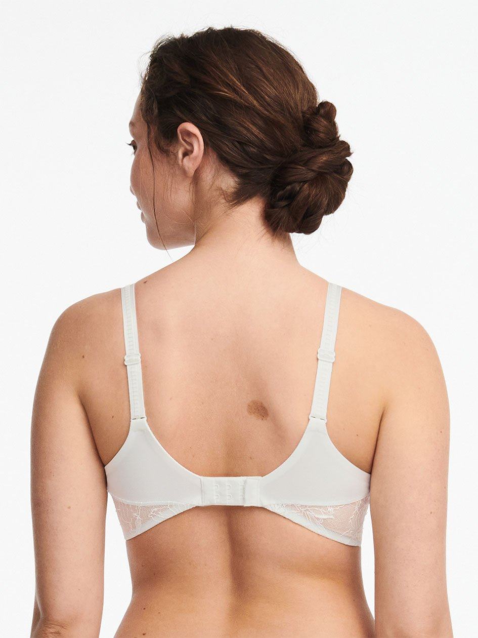 White Women Chantelle Orchids Plunge Unlined Bra | VAP3429OE