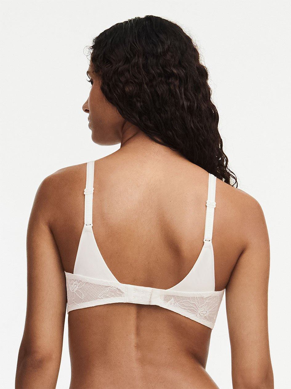 White Women Chantelle Orchids Wireless Triangle Bras | FVM8960GC