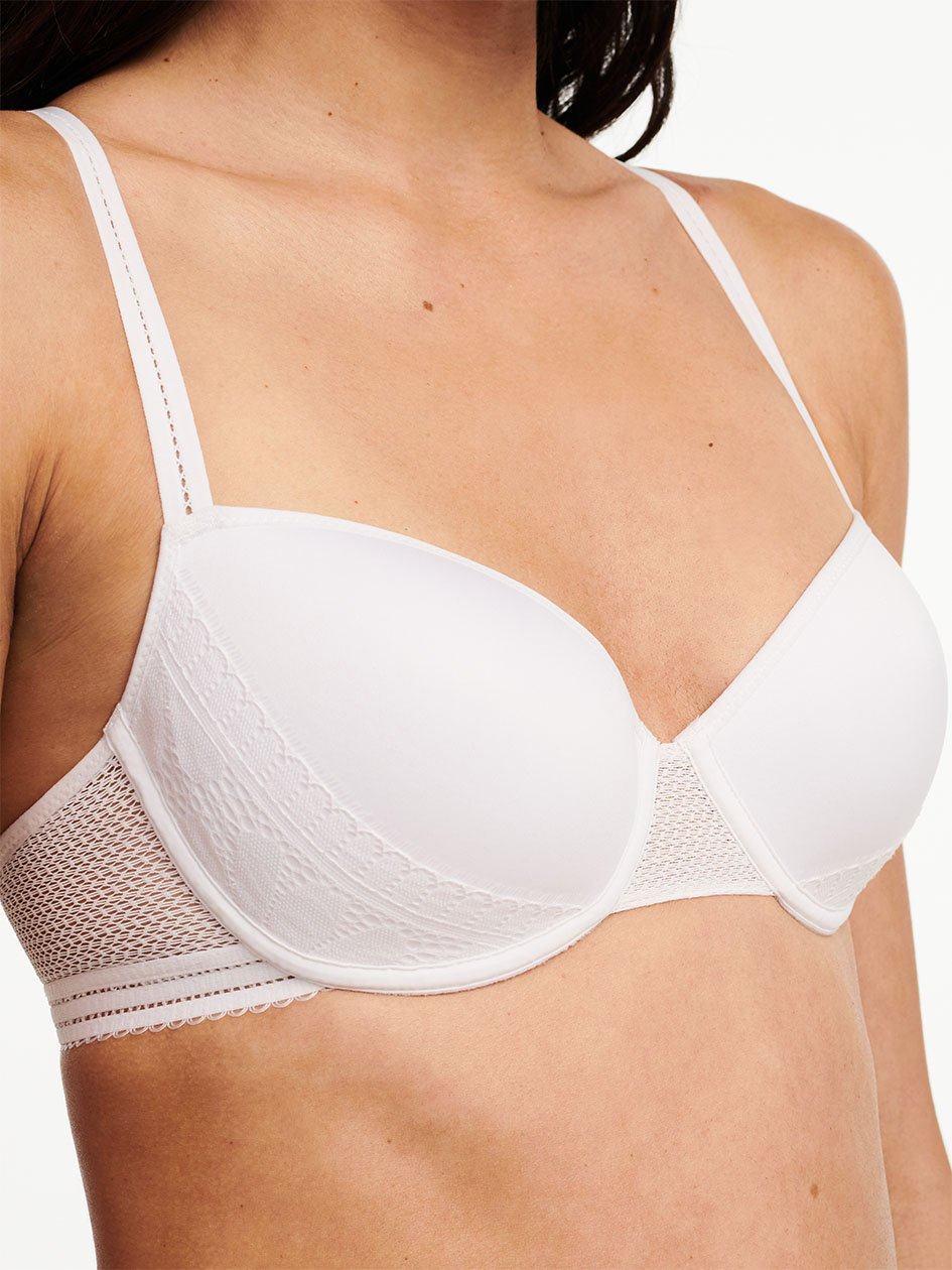 White Women Chantelle Sofie Custom Fit Demi T-Shirt Bra | TKV6224AA