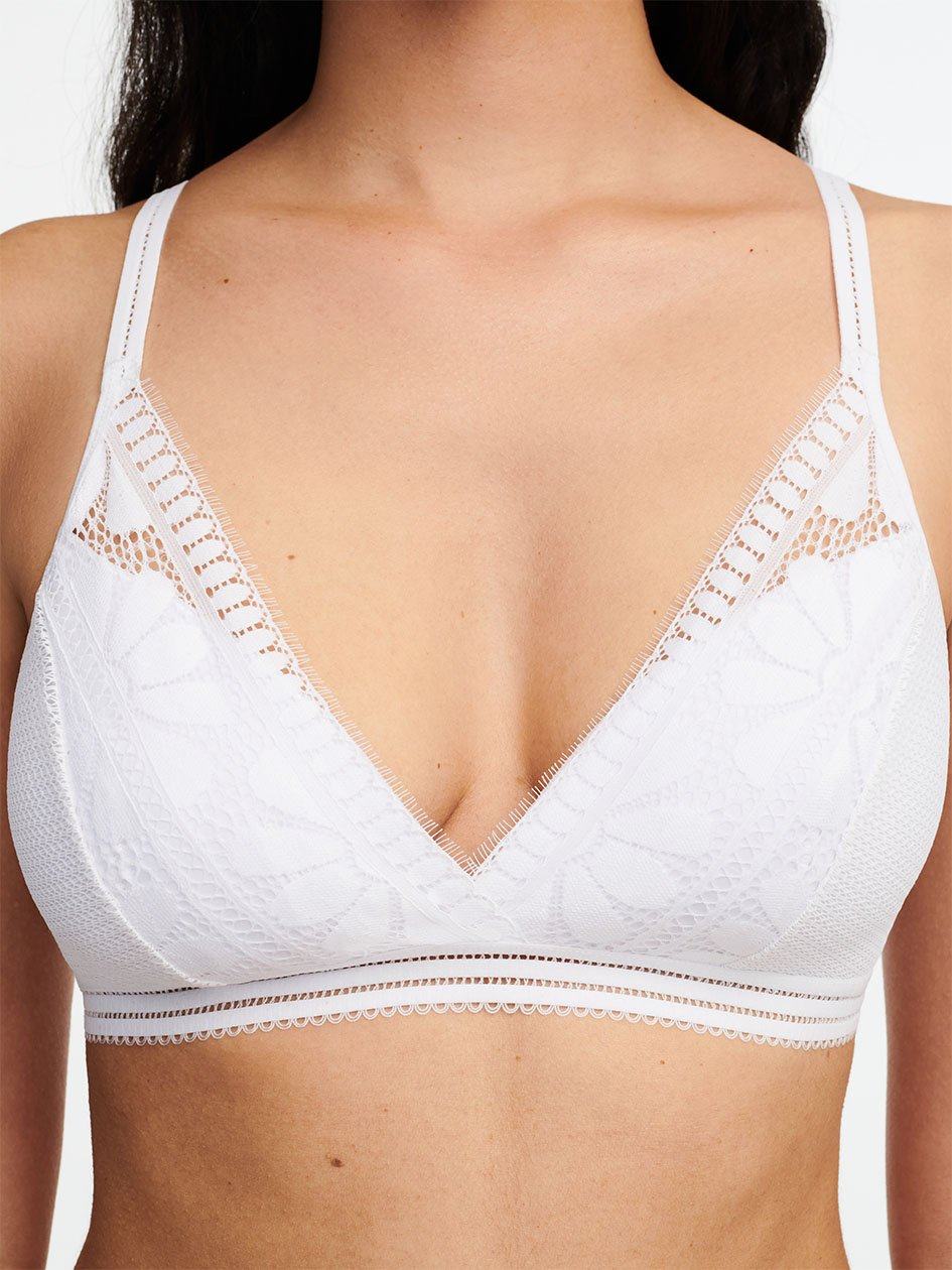 White Women Chantelle Sofie Lace Bralettes | IHJ4114FV