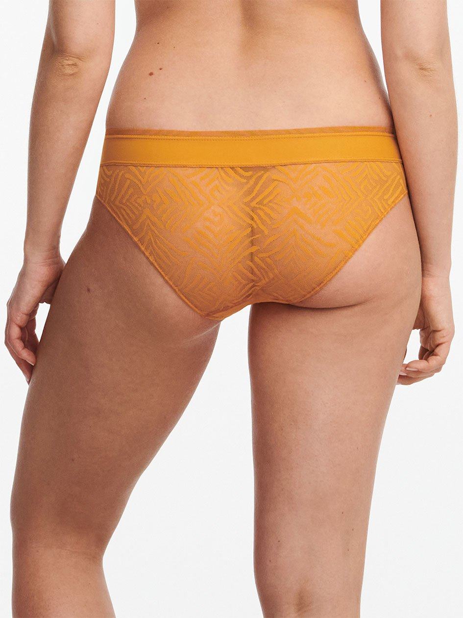 Yellow Women Chantelle Graphic Allure Lace Bikini Bottoms | VZH2281HN